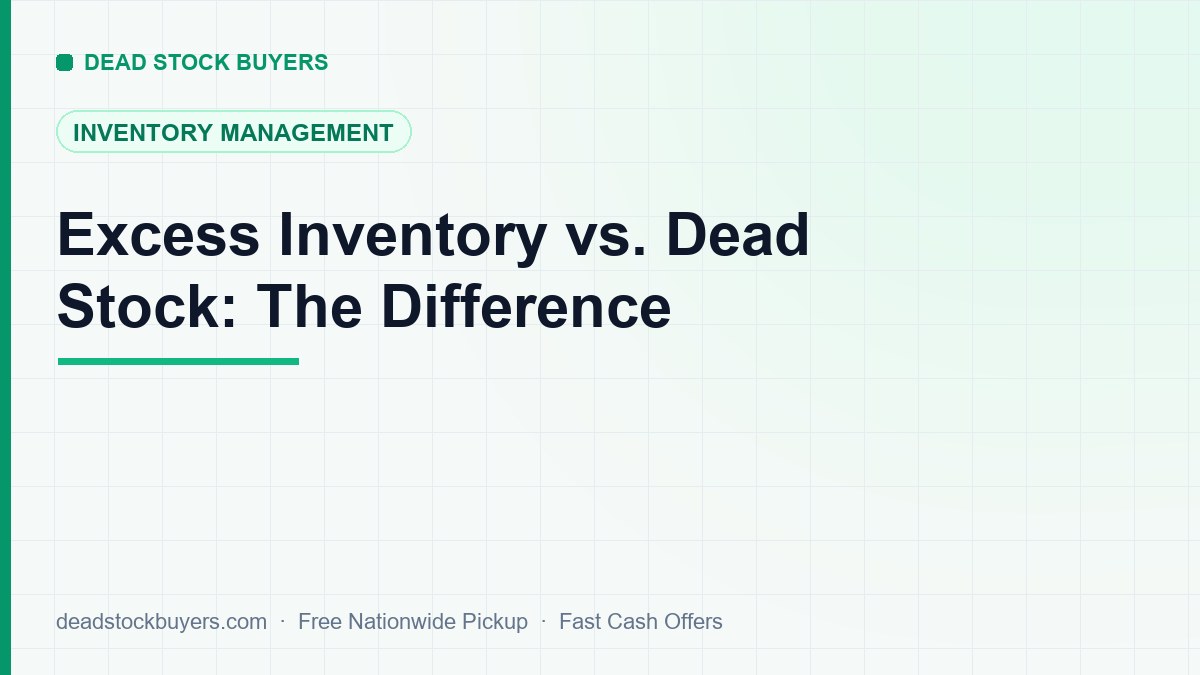 Excess Inventory vs. Dead Stock: What's the Difference?